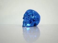 Skull Blue Chrome Porcelain By NooN SIGNED
