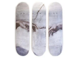 Michelangelo Skateboard Triptych – Creation Of Adam (1511-1512)