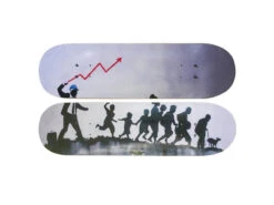 Skateboard Diptych – Crack The Whip Inspired By BANKSY