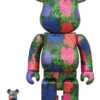 400+100% Bearbrick - Andy Warhol Flowers