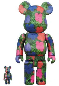 400+100% Bearbrick - Andy Warhol Flowers