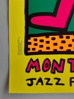 Print MONTREUX JAZZ FESTIVAL 1983 GREEN Par Keith Haring -Artistes Promos Magasin 4894