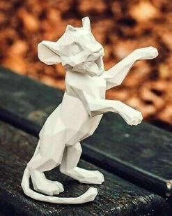 Sculpture White Simba By Richard Orlinski