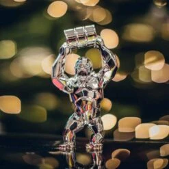 Sculpture KONG OIL SPIRIT SILVER EDITION By Richard Orlinski -Artistes Promos Magasin 5083
