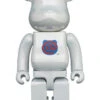 Sculpture 1000% Bearbrick -Bearbrick Logo - 1st Model White Chrome