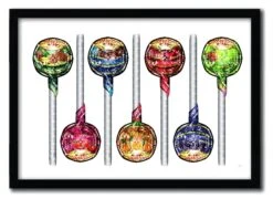 Affiche CHUPA ME COLLECTOR Fond Blanc Par Rubiant