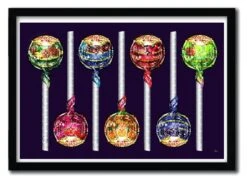 Affiche CHUPA ME COLLECTOR Fond Violet Par Rubiant