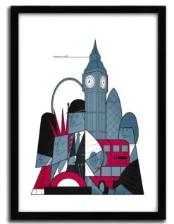 Affiche London Par Ale Giorgini