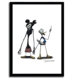 Affiche Mickey & Donald Creepyfied Par DinoTomic