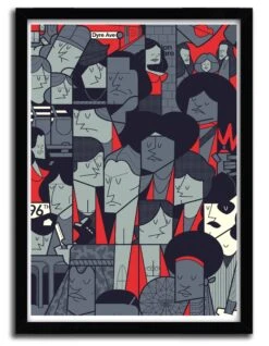 Affiche The Warriors Par Ale Giorgini