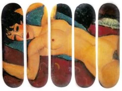 Amadeo Modigliani Skateboard Polyptych – Nu Couché (1917-1918)