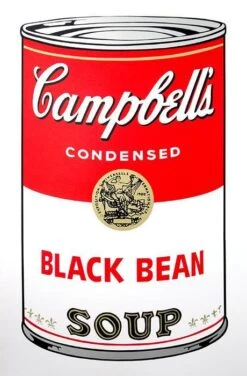 Campbell's Soup Can - Black Bean Art Print By Andy Warhol