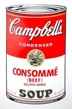 Campbell's Soup Can - Consommé Art Print By Andy Warhol