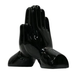 Pray Hands Black Porcelain By Matthew Lapenta