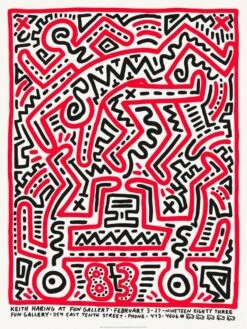 Print Keith Haring At Fun Gallery 1983bykeith Haring