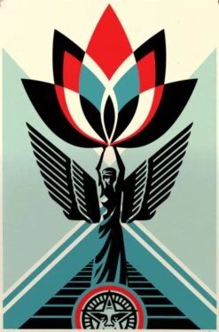 Print LOTUS ANGEL By SHEPARD FAIREY Alias OBEY