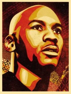 Print MICHAEL JORDAN PORTRAITby SHEPARD FAIREY Alias OBEY