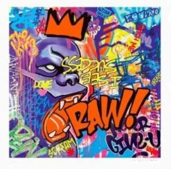 Print RAW ! Orange By Richard Orlinski