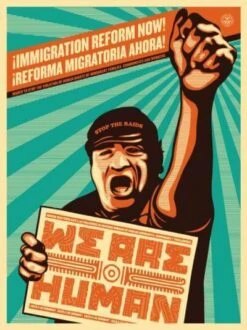 Print WE ARE HUMAN By SHEPARD FAIREY Alias OBEY