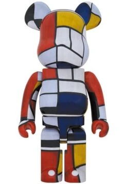 Sculpture 1000% Bearbrick Piet Mondrian