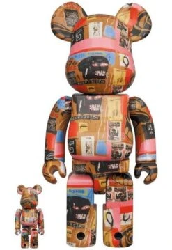 Sculpture 400% & 100% Bearbrick Set - Andy Warhol X Jean-Michel Basquiat V2