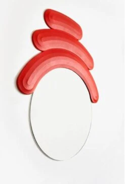 Sculpture FRIEND MIRROR RED By JOSH SPERLING