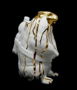 Sculpture Marmot Gold Porcelain Edition By SWEETLOVE