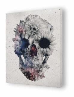 Tableau Floral Skull 3 Par Ali Gulec