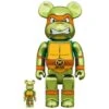 Sculpture 400% & 100% Bearbrick Set - Michelangelo Chrome